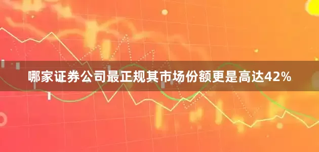 哪家证券公司最正规其市场份额更是高达42%